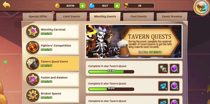Veranstaltung Idle Heroes tavern