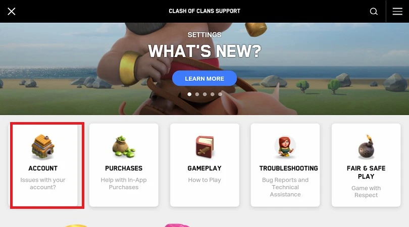 FAQ-Unterstützung Clash of Clans