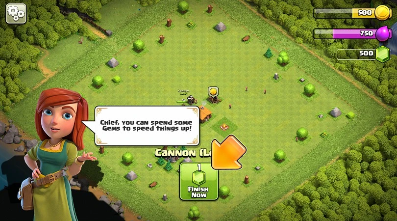 Edelsteine speichern in Clash of Clans