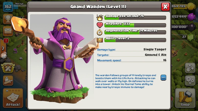 Truppe Clash of Clans : großer Wächter 