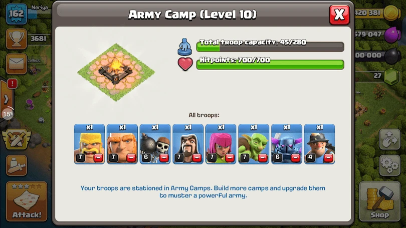 Bodentruppen clash of clans