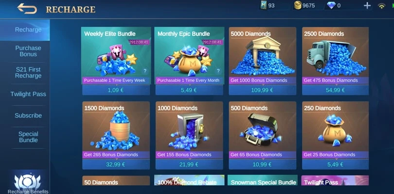 Diamant-Mine Mobile Legends