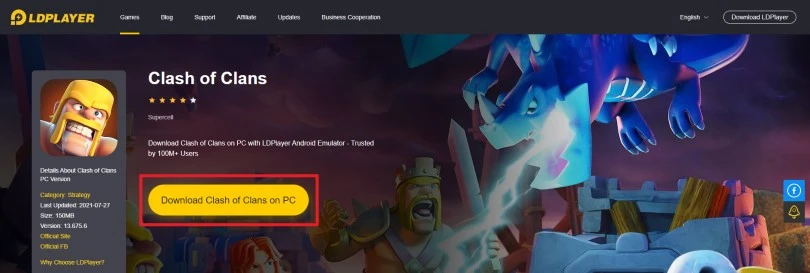 Download an Android emulator to play Clash of Clans on PC