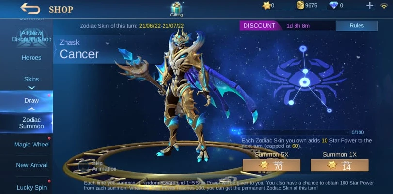 Zeichnen im Geschäft Mobile Legends