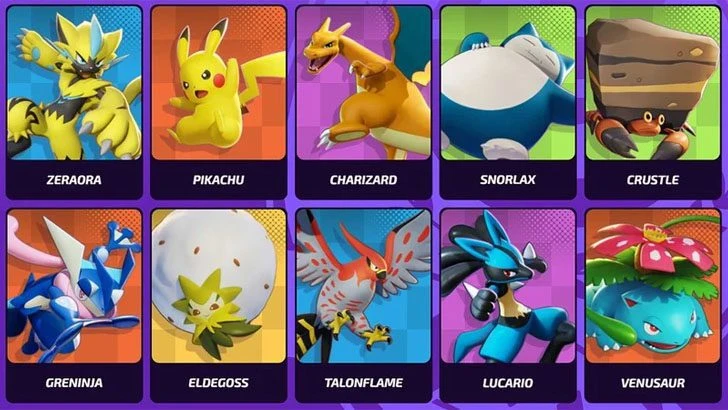 Liste des Pokémons jouables dans Pokémon Unite