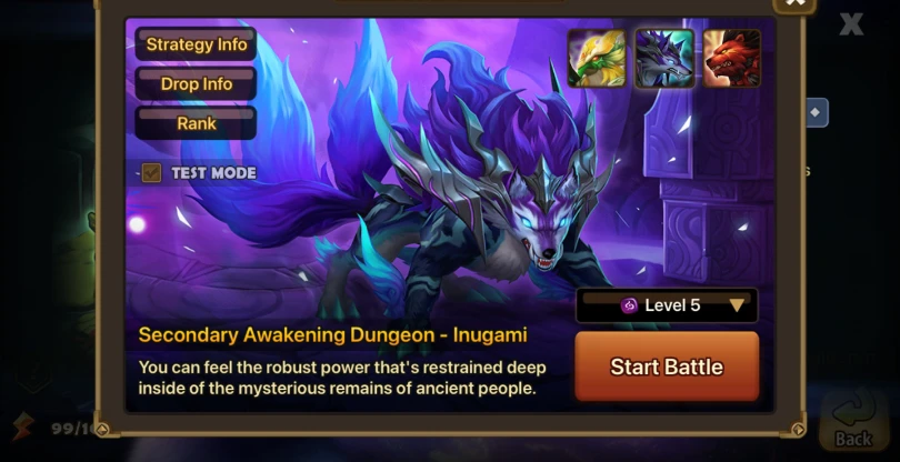 Second Awakening Dungeon Inugami Summoners War