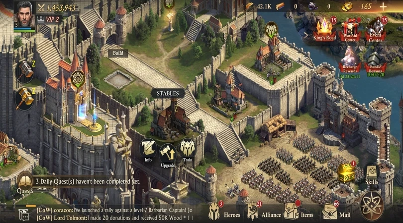 Gebäude, um Ihre Truppen zu trainieren in King of Avalon 