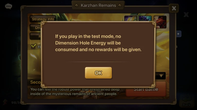 Mode test