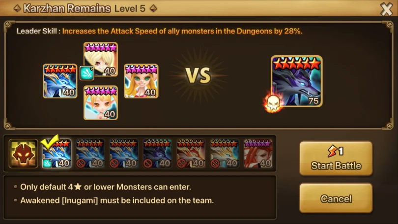 Team advised second awakening Inugami Summoners War