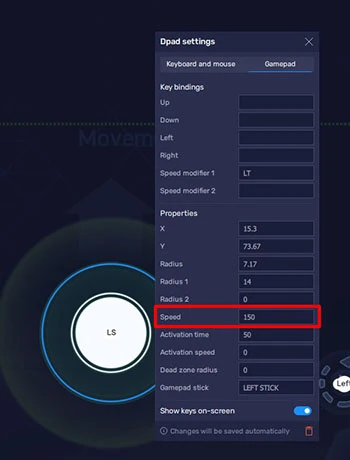 Geschwindigkeit optimieren Joystick BlueStacks