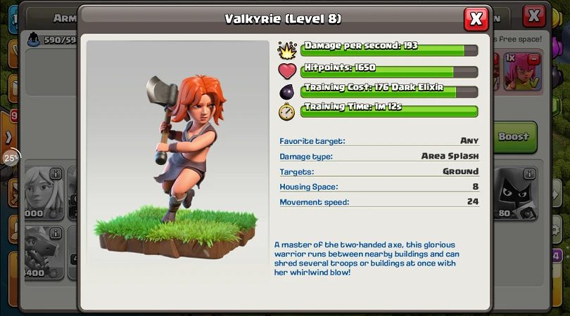 Walküre-Statistiken Clash of Clans