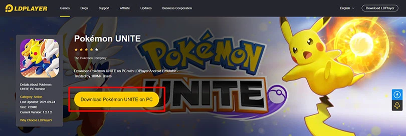 Laden Sie einen Android-Emulator für Pokémon Unite PC