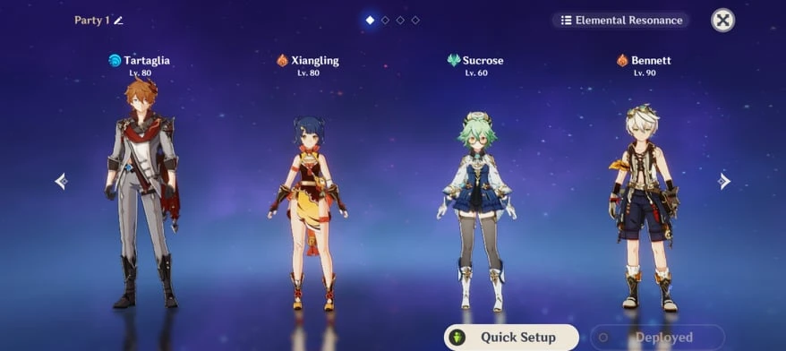 Best team to play Bennett in Genshin Impact : Tartaglia, Xiangling, Sucrose and Bennett