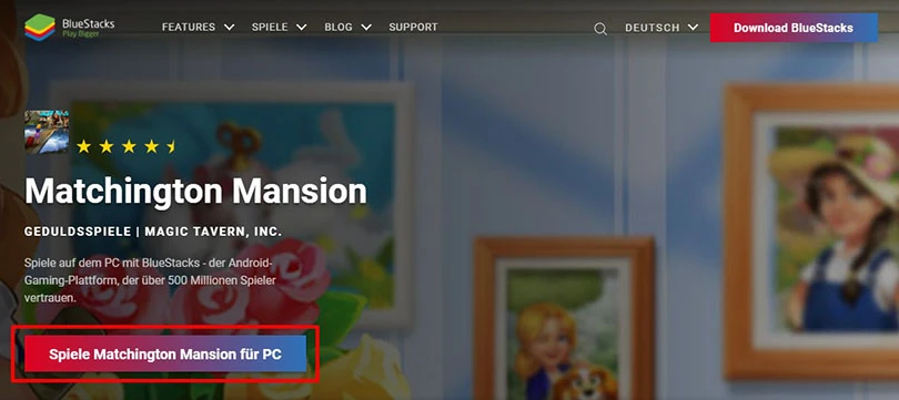 Lade einen Android-Emulator herunter, um Matchington Mansion PC zu spielen.