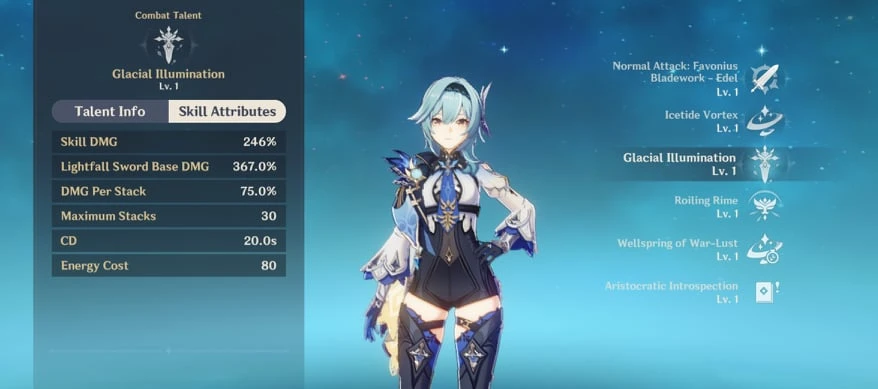 Guide to Eula's skills in Genshin Impact