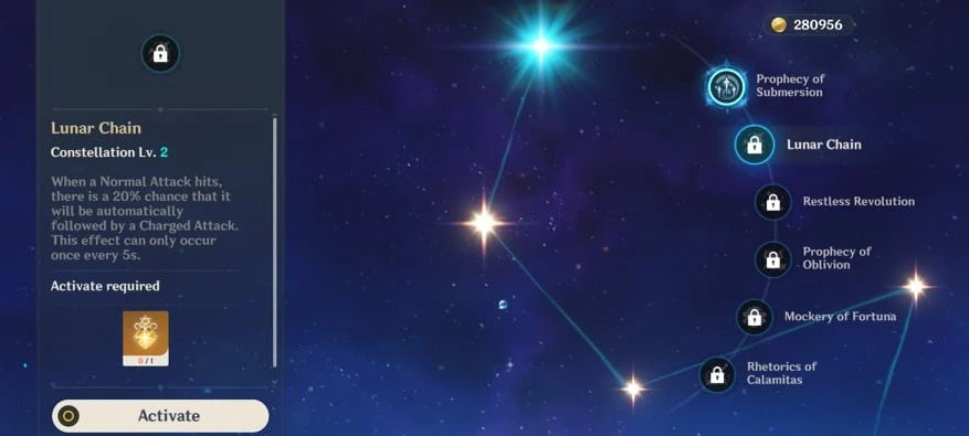 Constellation of Mona in Genshin Impact