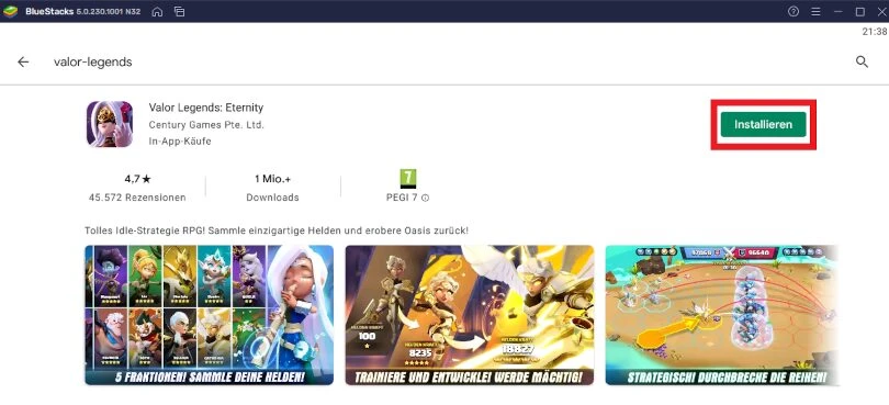 Installieren Sie Valor Legends auf dem PC