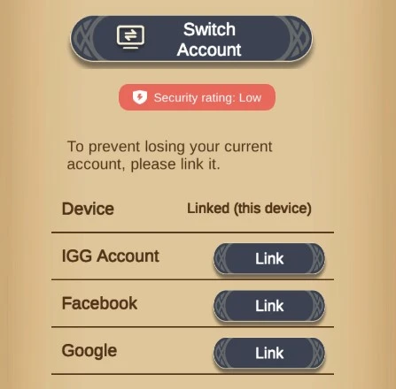 Change your account