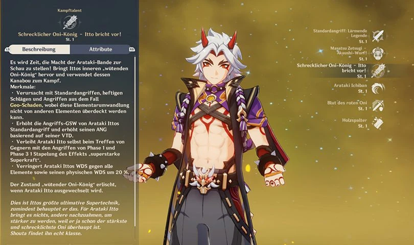 Die Fähigkeiten von Arataki Itto in Genshin Impact