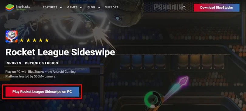 android emulator für Rocket League Sideswipe