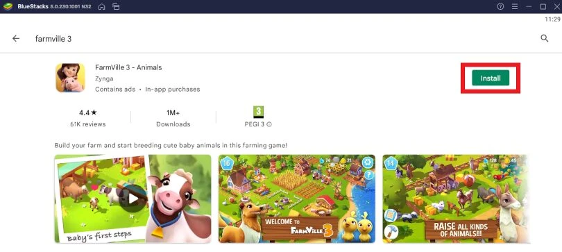 Install farmville 3 on PC