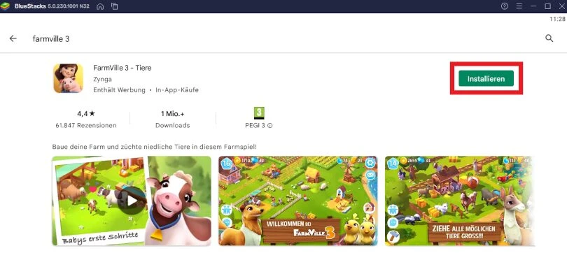 Installieren Sie farmville 3 auf dem PC