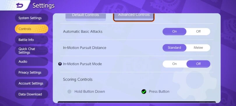Attacks configuration