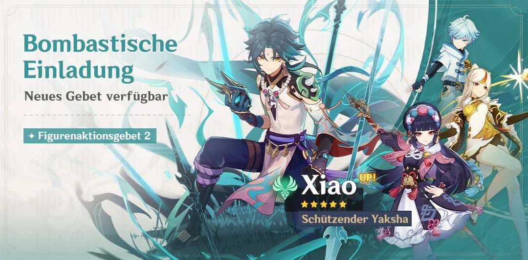 Xiaos Banner: Glitzernde Einladung