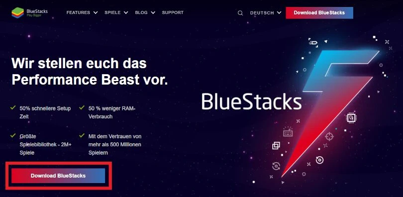 Lade einen Android-Emulator herunter, um Brawl Stars auf dem PC zu spielen.