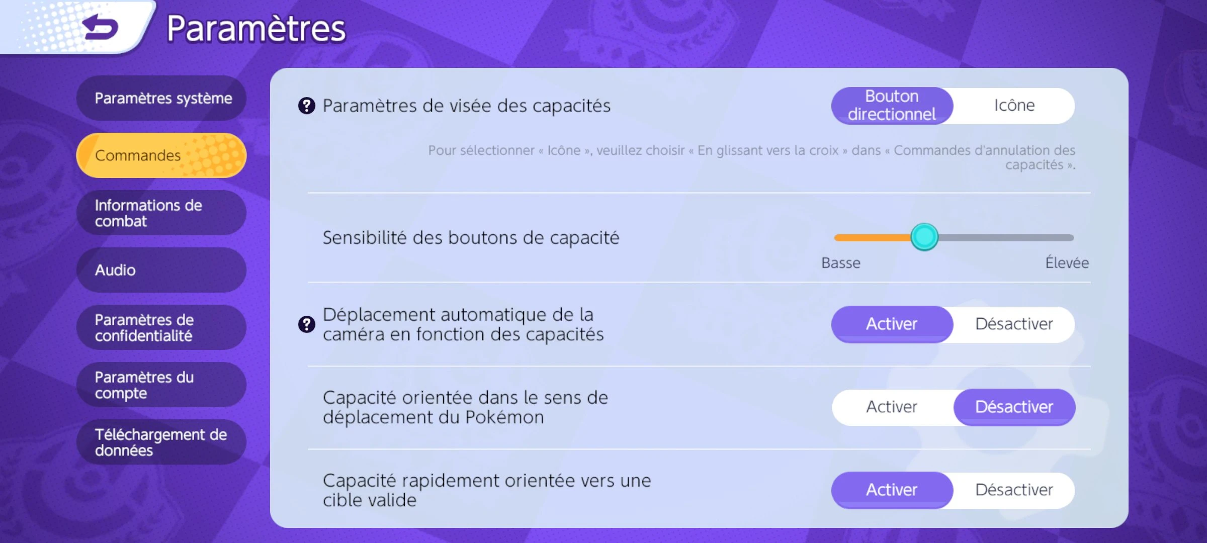 Commandes de caméra sur Pokémon Unite