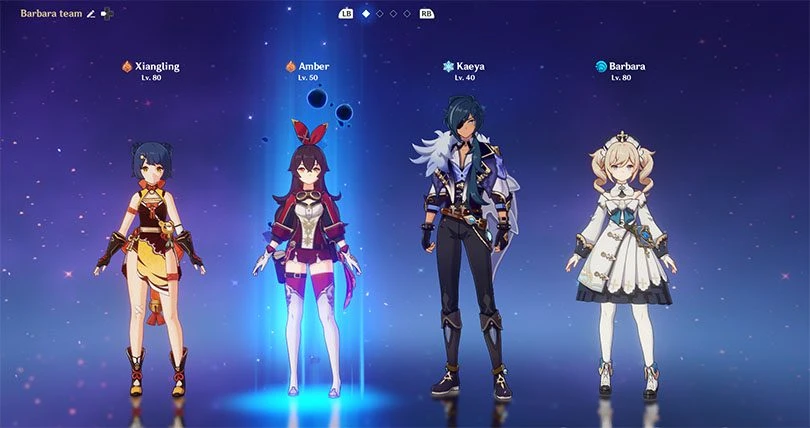Team to play Barbara in Genshin Impact
