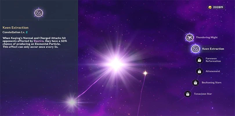 Keqing's Constellations in Genshin Impact