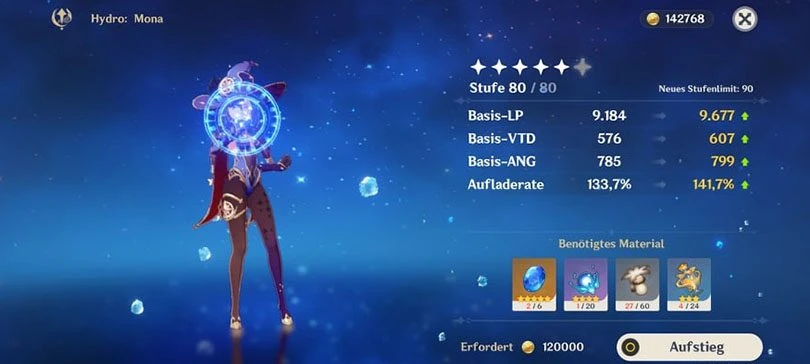 Erziehen Sie Ihre Charaktere in Genshin Impact