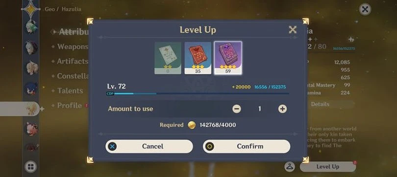 Experience scrolls