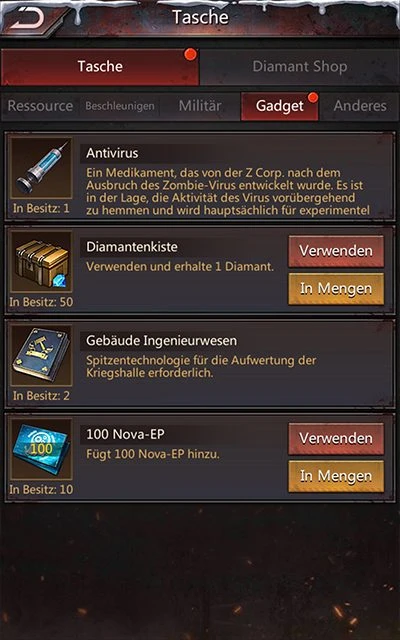Test von Puzzles and Survival Geschichte und Inventar