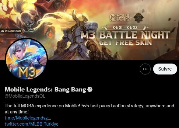 Twitter, um die Mobile Legends: Bang Bang Codes zu finden
