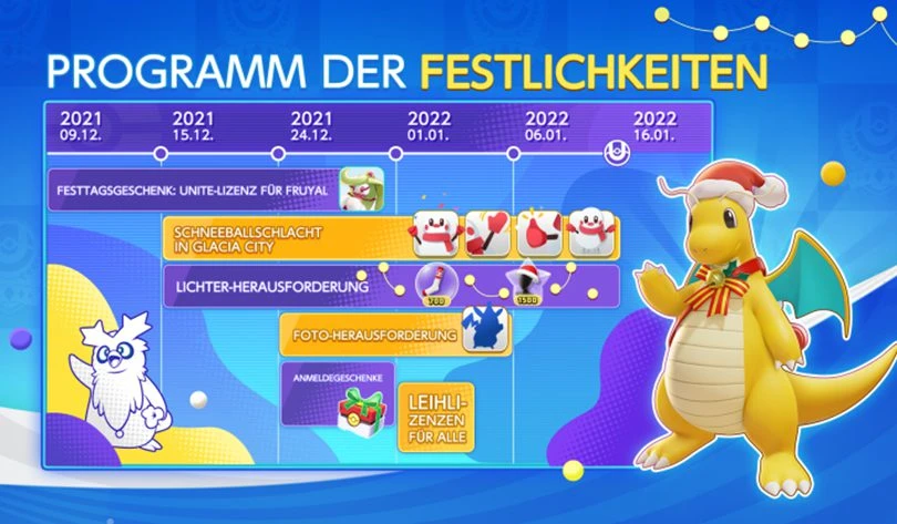 Kalender der Winterfeste Pokémon Unite