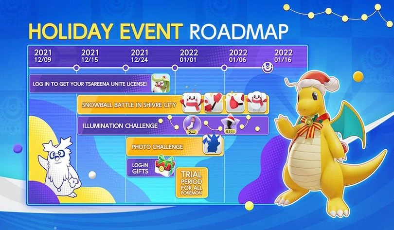 Winter festivities calendar Pokémon Unite