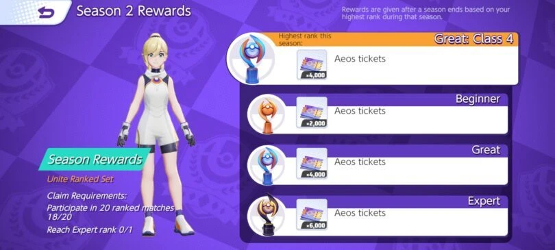 Rewards end of season