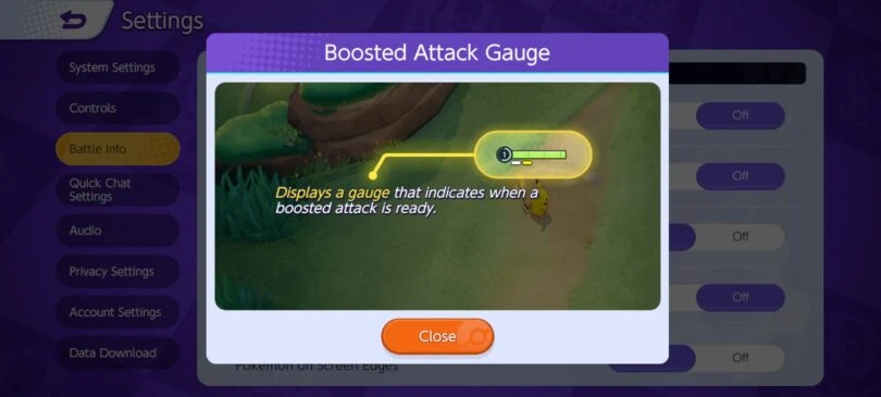 Displaying enhanced attacks