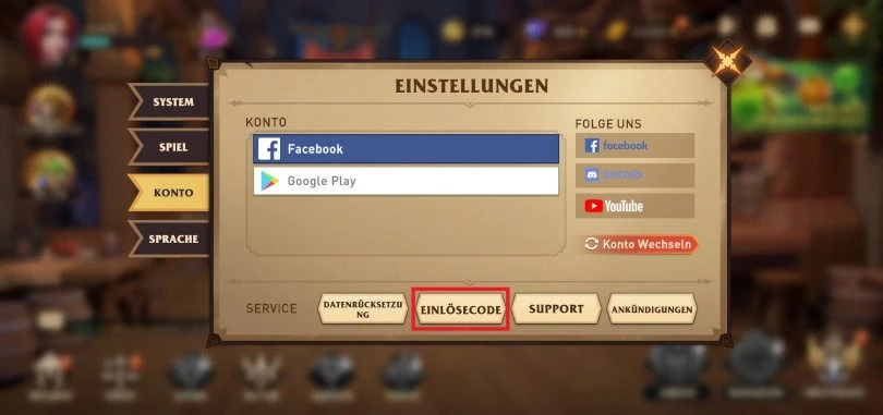 Einstellungen für Awaken Chaos Era