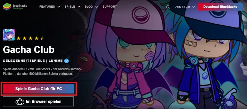einen Android-Emulator herunterladen, um Gacha Club zu spielen