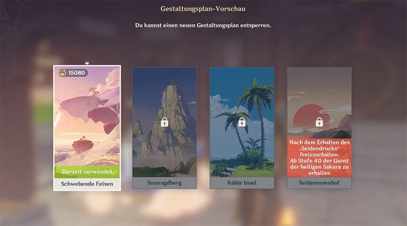 Die verschiedenen Weltkonfigurationen für Kanne der Vergänglichkeit in Genshin Impact