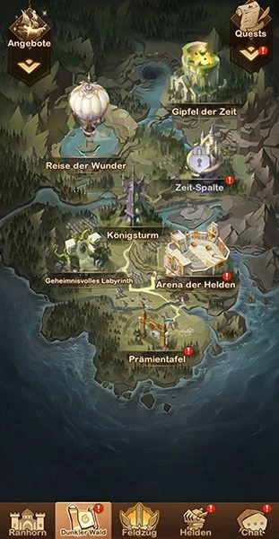 Menü, um auf Secrets Sylvestre, l'aventure 3 des Gipfel der Zeit