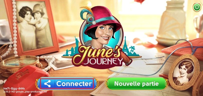 Connection au compte June's Journey PC