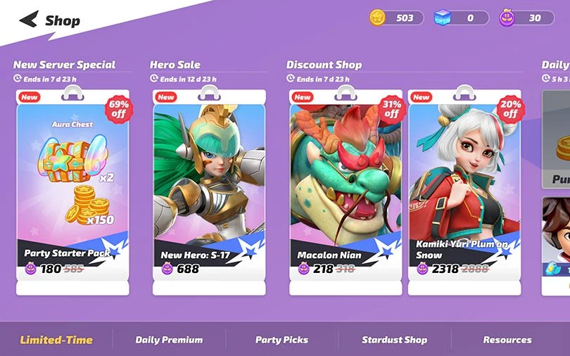 Im Shop erhältliche Packs