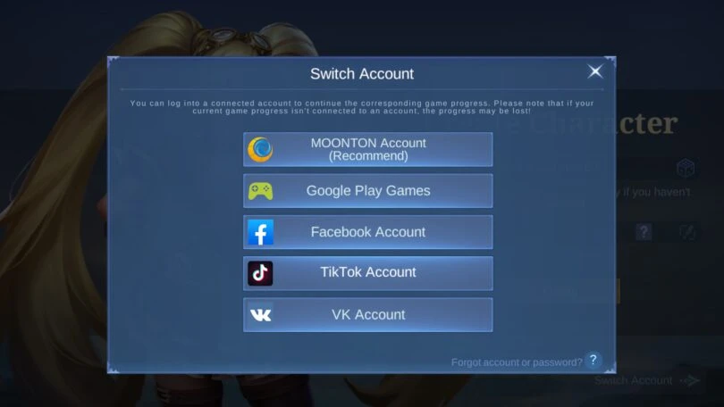 The different ways to recover your Mobile Legends account