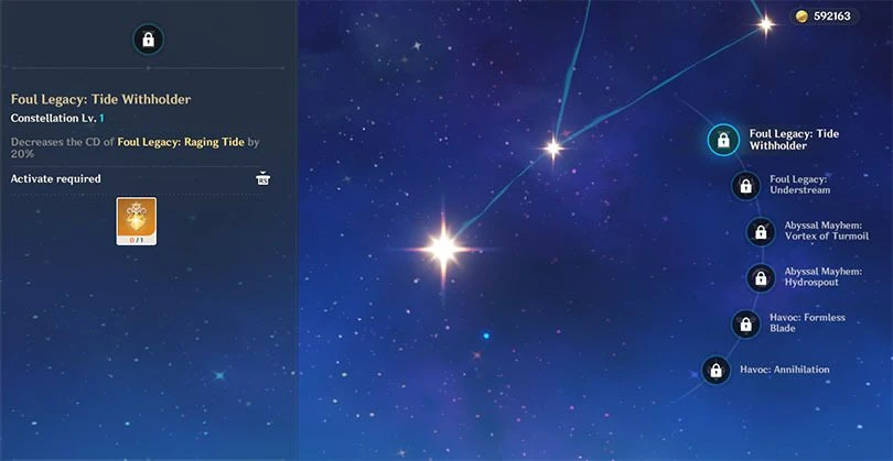 Childe constellations in Genshin Impact