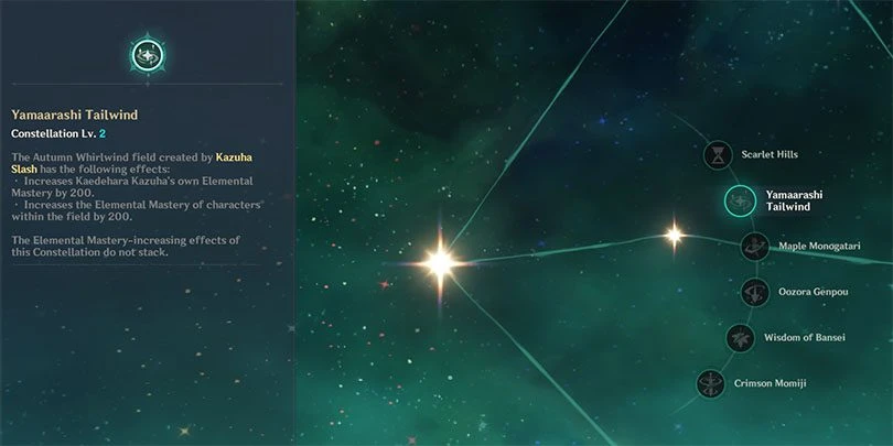 Kazuha constellations in Genshin Impact