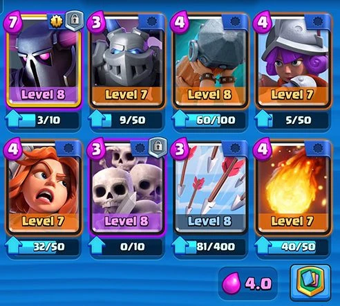 Bestes Deck Clash Royale in Arena 4